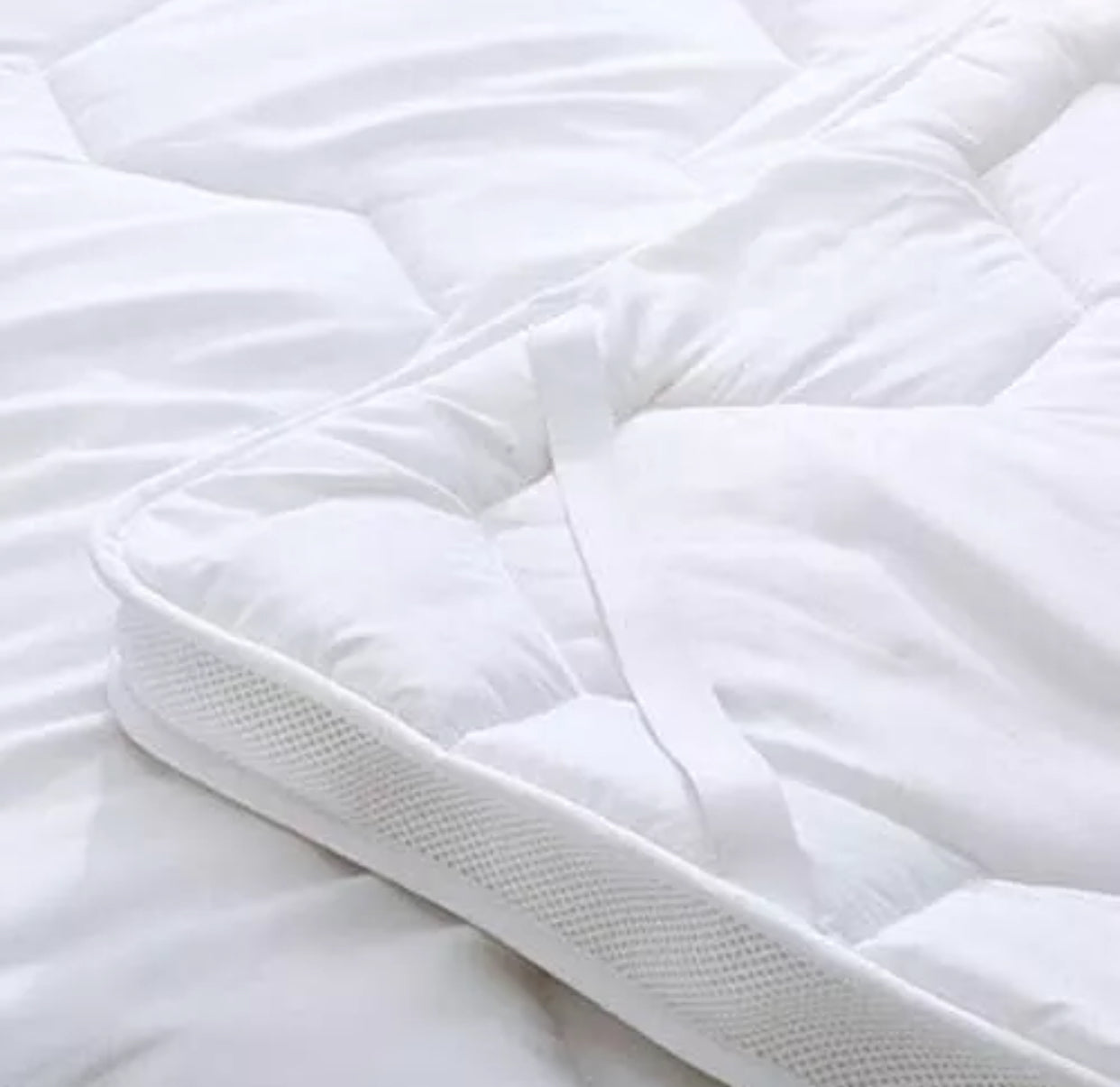 Mattress Topper Microfiber Thickness Hollow Fibre Filling Anti Allergic  Luxury