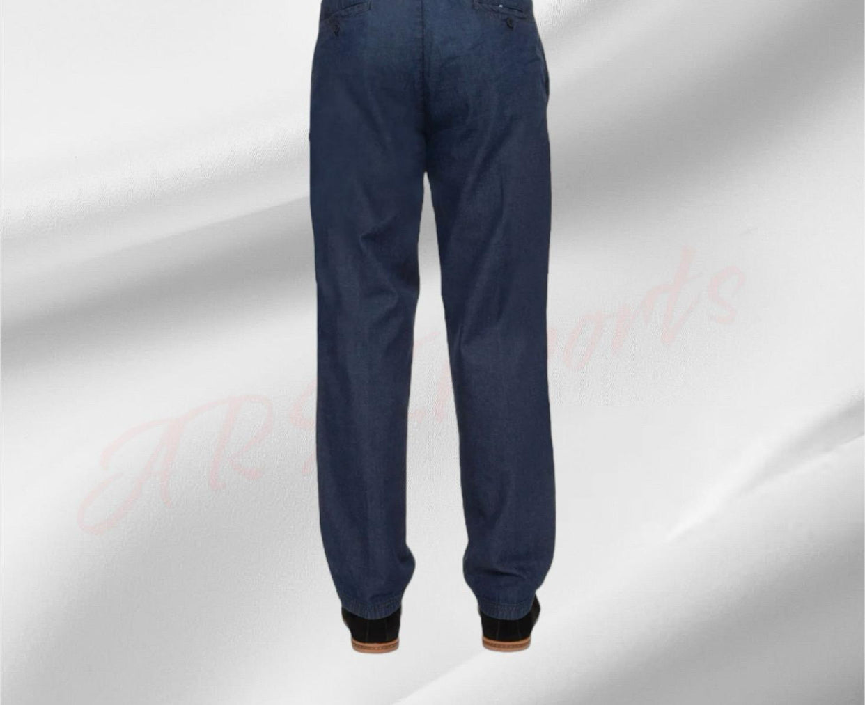 Mens Elasticated Waist Smart Casual Black Navy Rugby Trousers Pants Bottoms New Menswear