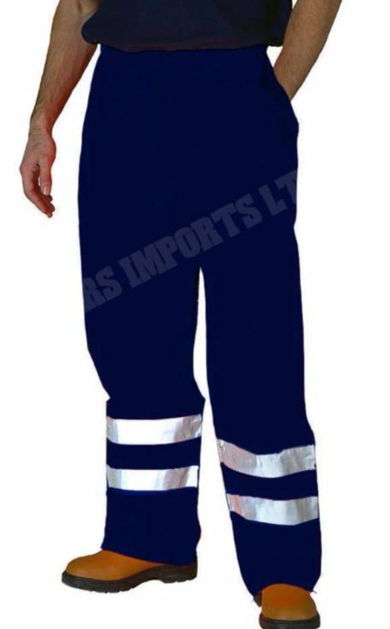 Hi Vis OVER TROUSERS VISIBILITY VIZ REFLECTIVE SAFETY WORK WEAR WATERPROOF PANT