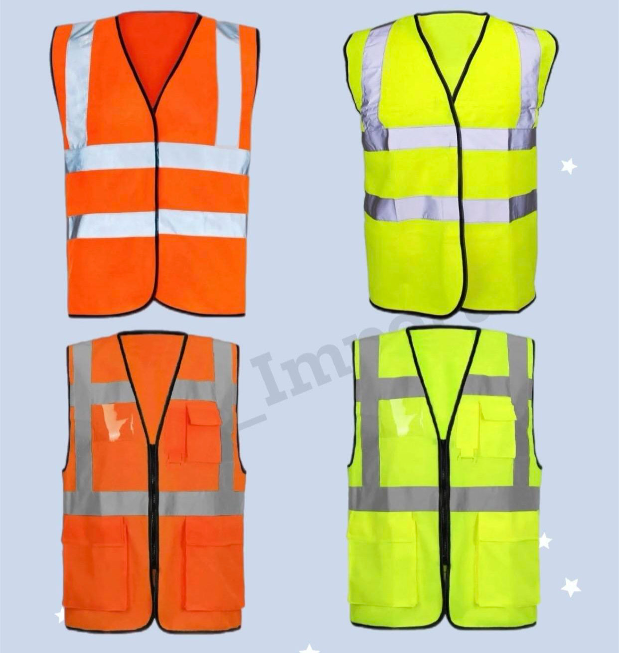 Hi Vis High Viz Visibility Vest Safety Waistcoat Jacket