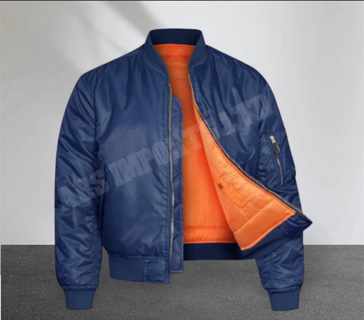 MENS BOMBER JACKET MA1 ARMY PILOT BIKER MILITARY SECURITY PADDED HARRINGTON COAT