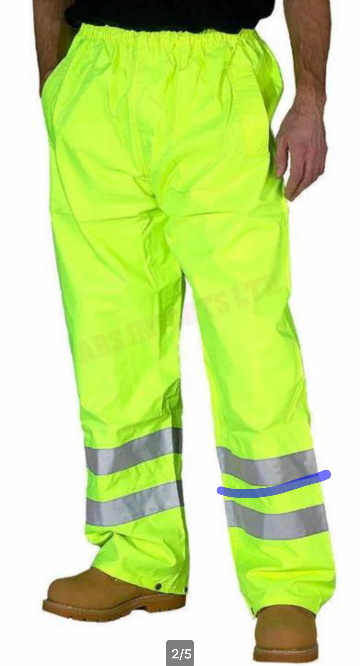 Hi Vis OVER TROUSERS VISIBILITY VIZ REFLECTIVE SAFETY WORK WEAR WATERPROOF PANT
