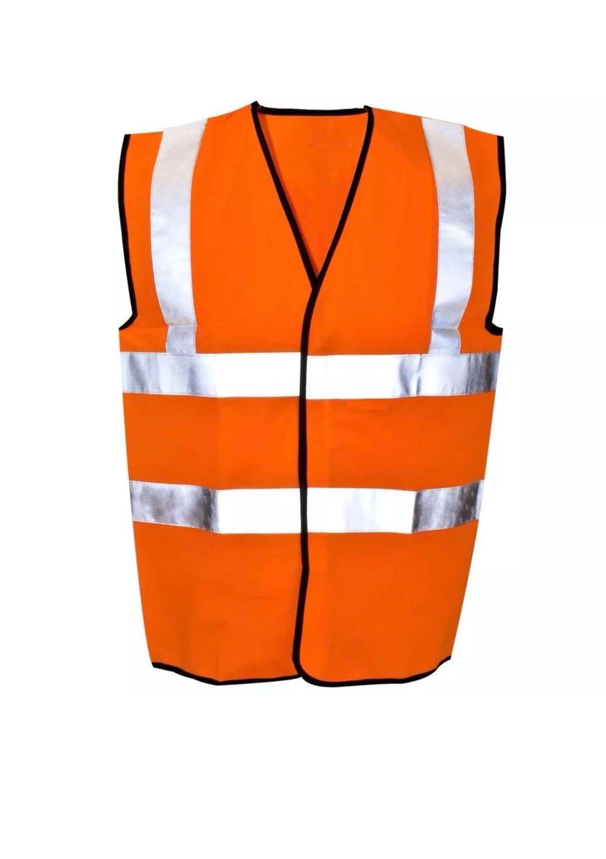 Men Hi Viz Vest High Vis Safety Waistcoat Yellow Orange Visibility Jacket