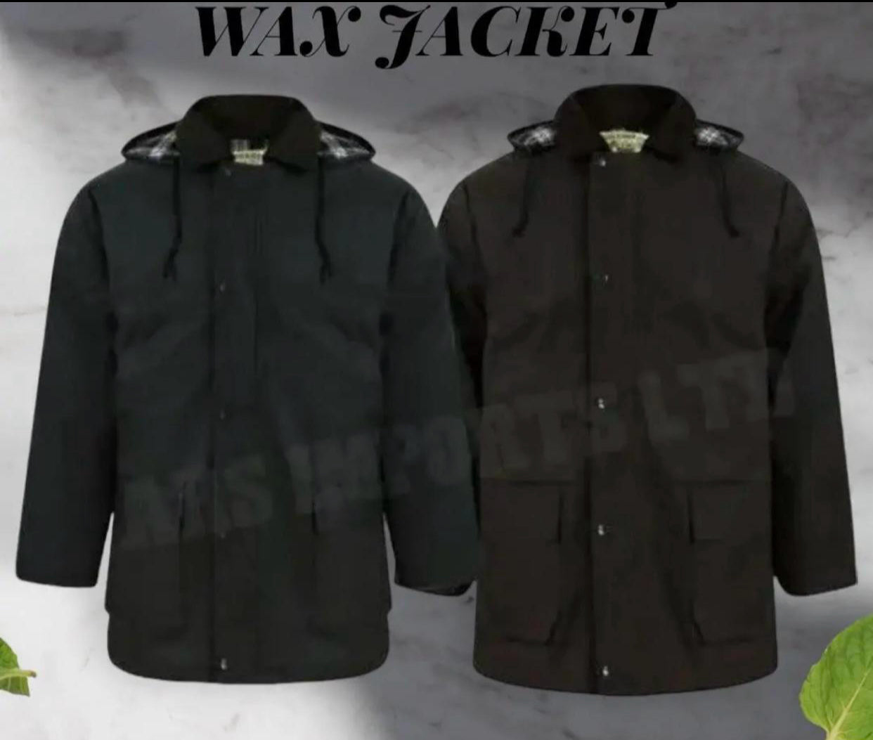 Mens Countryman Padded Cotton Wax Hooded Hunting Fishing Farming Jacket Top Coat Classic