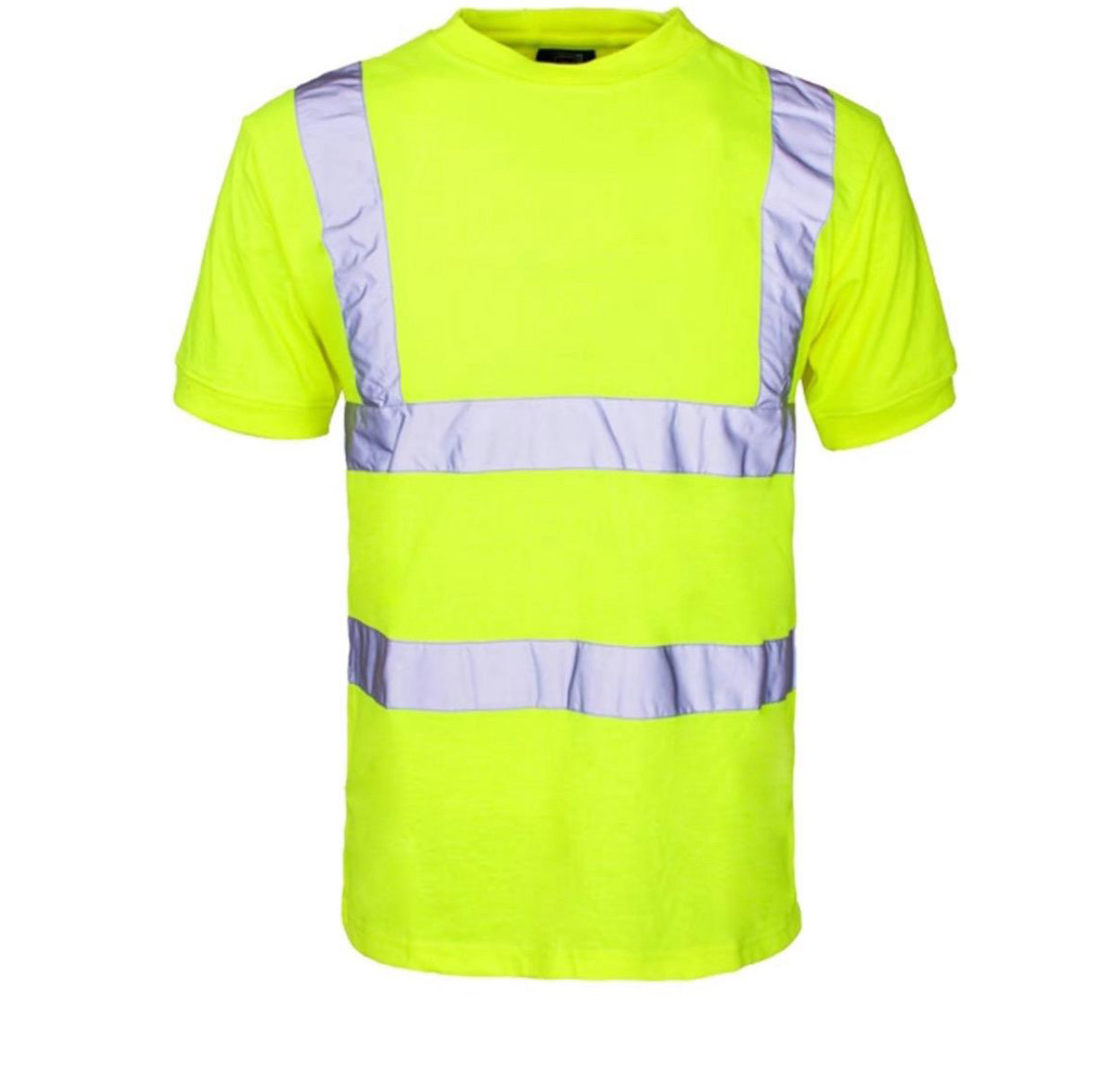 Hi Vis T Shirt Short Sleeve Security Work Wear Summer Breathable Top