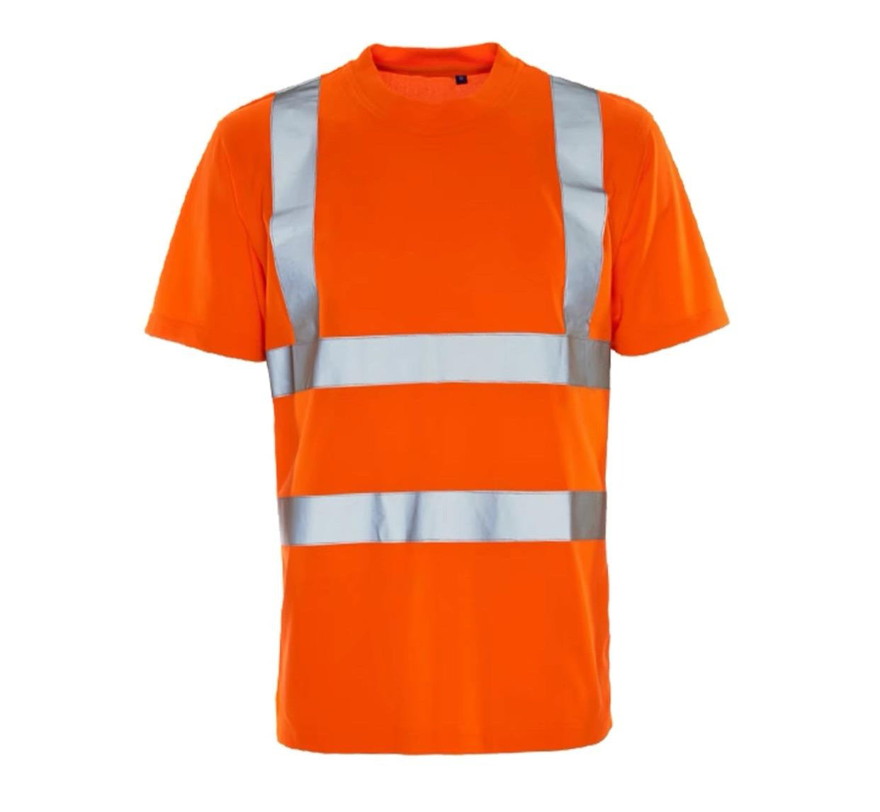 Hi Vis T Shirt Short Sleeve Security Work Wear Summer Breathable Top