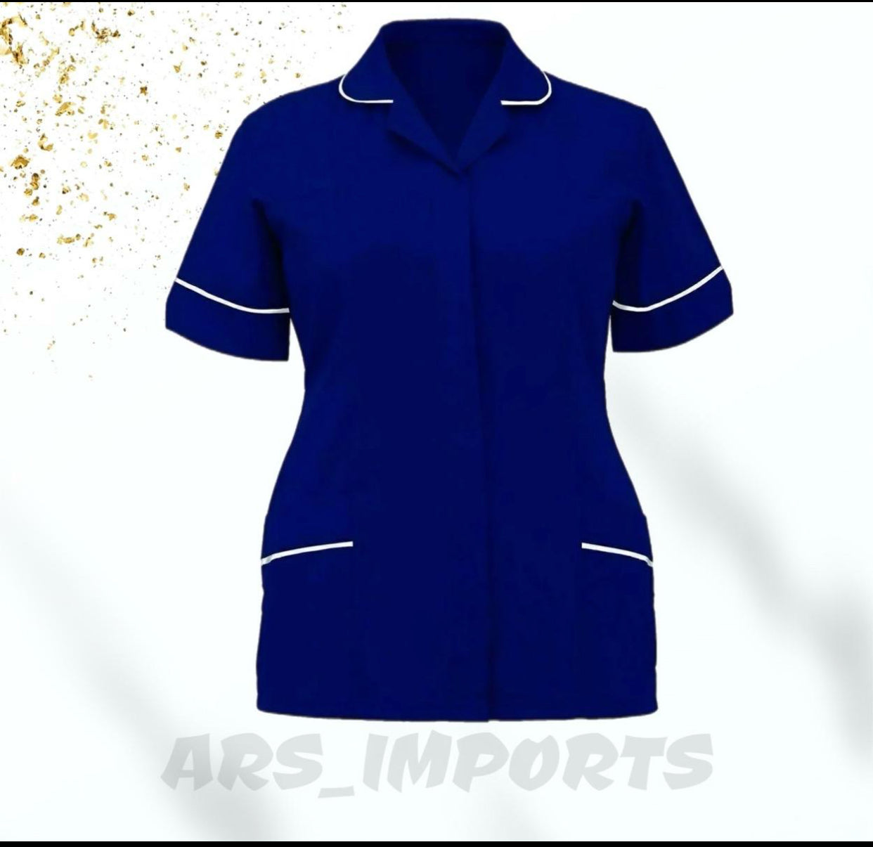 Womens Healthcare Hospital Medical Nurse Collared Ladies Tunic Dress Uniform Womenswear