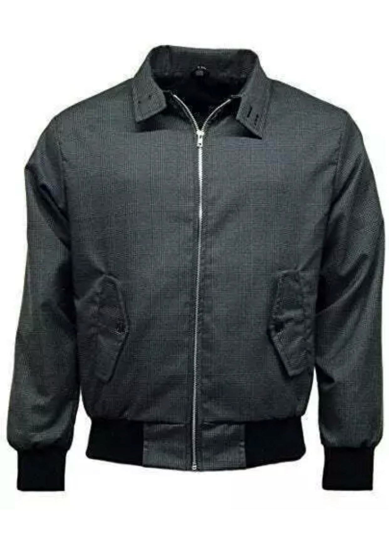 New Men's 'Prince of Wales' Check Harrington Jacket Coat Stylish