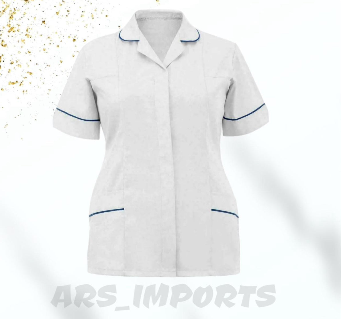 Womens Healthcare Hospital Medical Nurse Collared Ladies Tunic Dress Uniform Womenswear