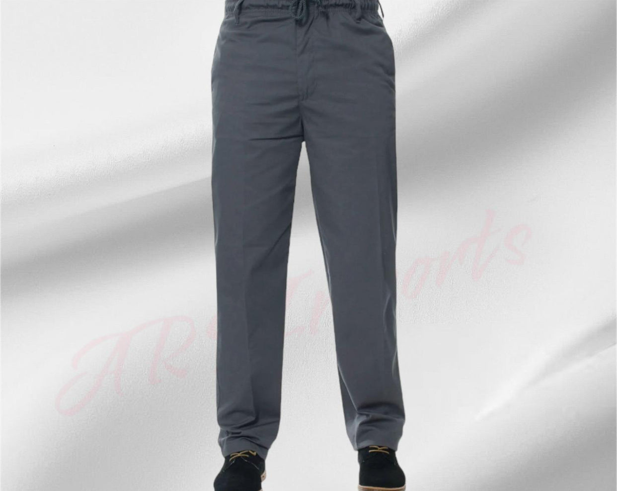 Mens Elasticated Waist Smart Casual Black Navy Rugby Trousers Pants Bottoms New Menswear