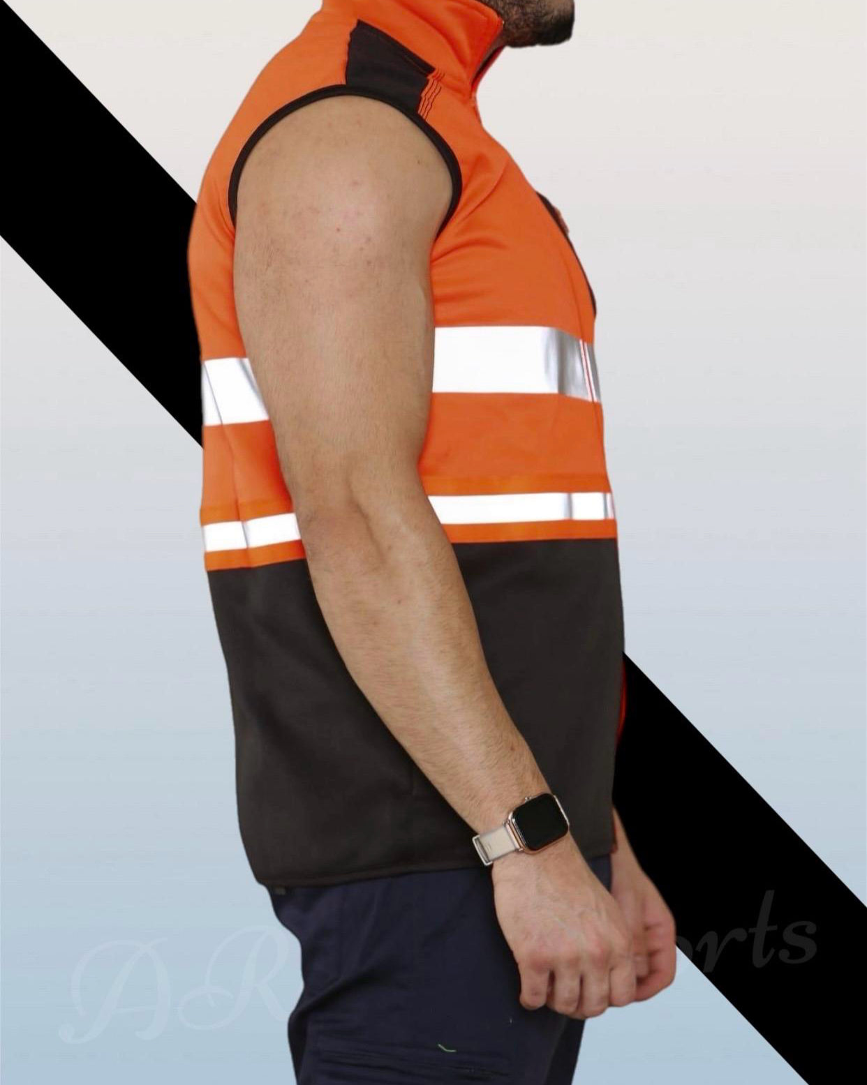 Mens Hi Viz Vis Reflective Soft Shell Body Warmer Gilet Vest Waistcoat Jacket Menswear