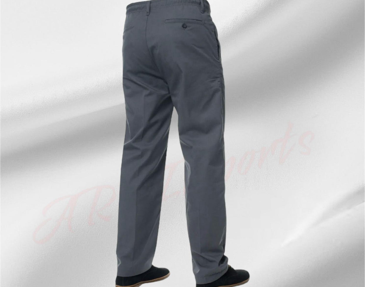Mens Elasticated Waist Smart Casual Black Navy Rugby Trousers Pants Bottoms New Menswear