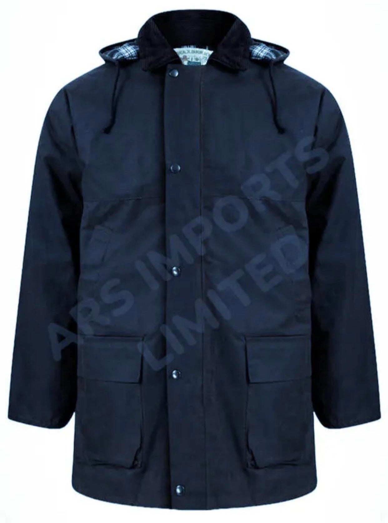 Mens Countryman Padded Cotton Wax Hooded Hunting Fishing Farming Jacket Top Coat Classic