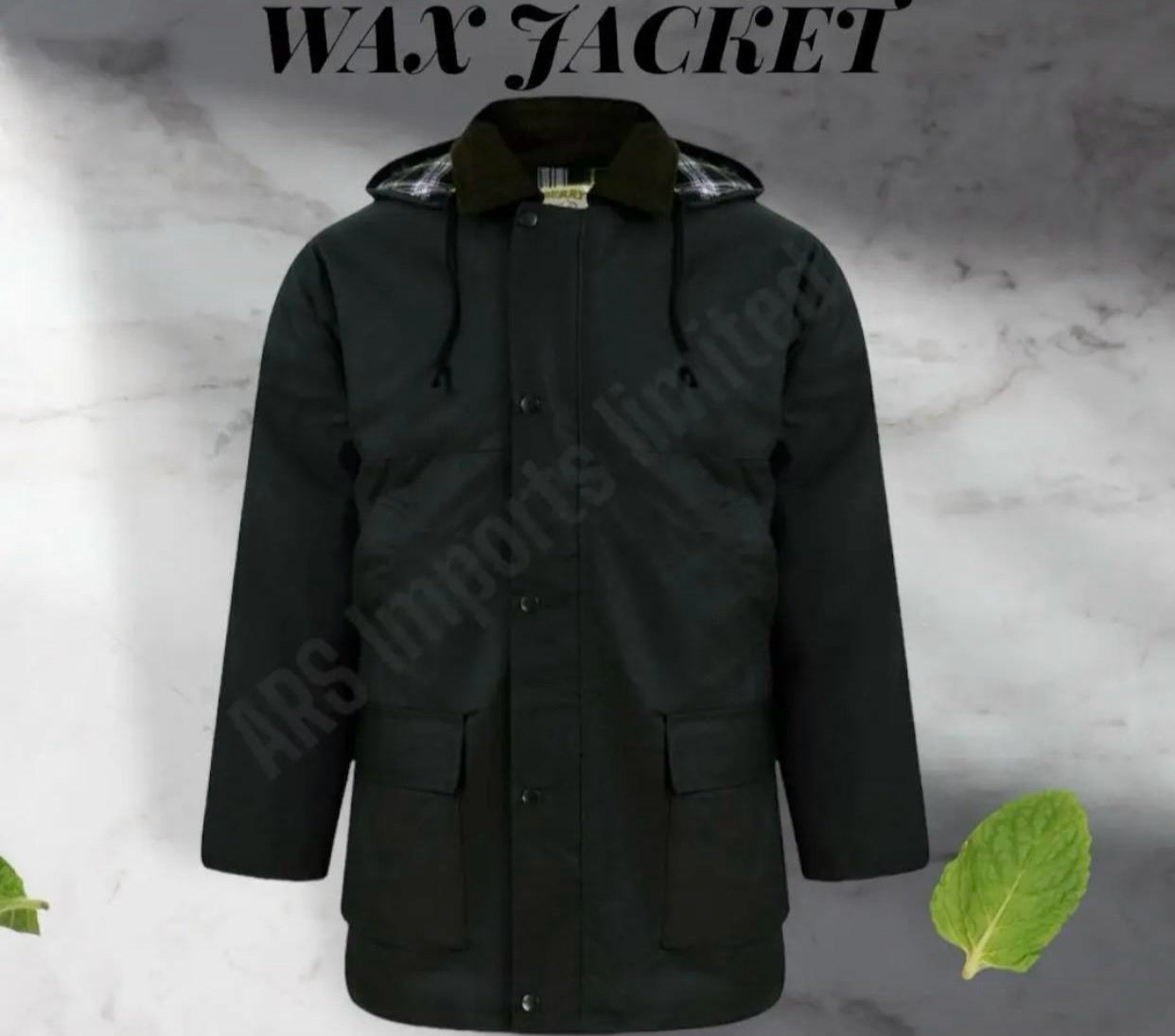Mens Countryman Padded Cotton Wax Hooded Hunting Fishing Farming Jacket Top Coat Classic