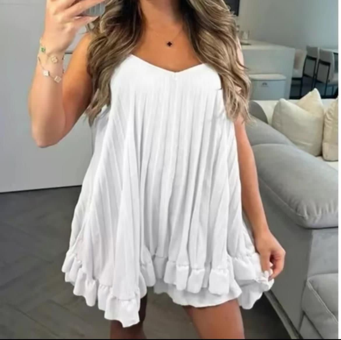 Pleated Short Vest Co Ord Set