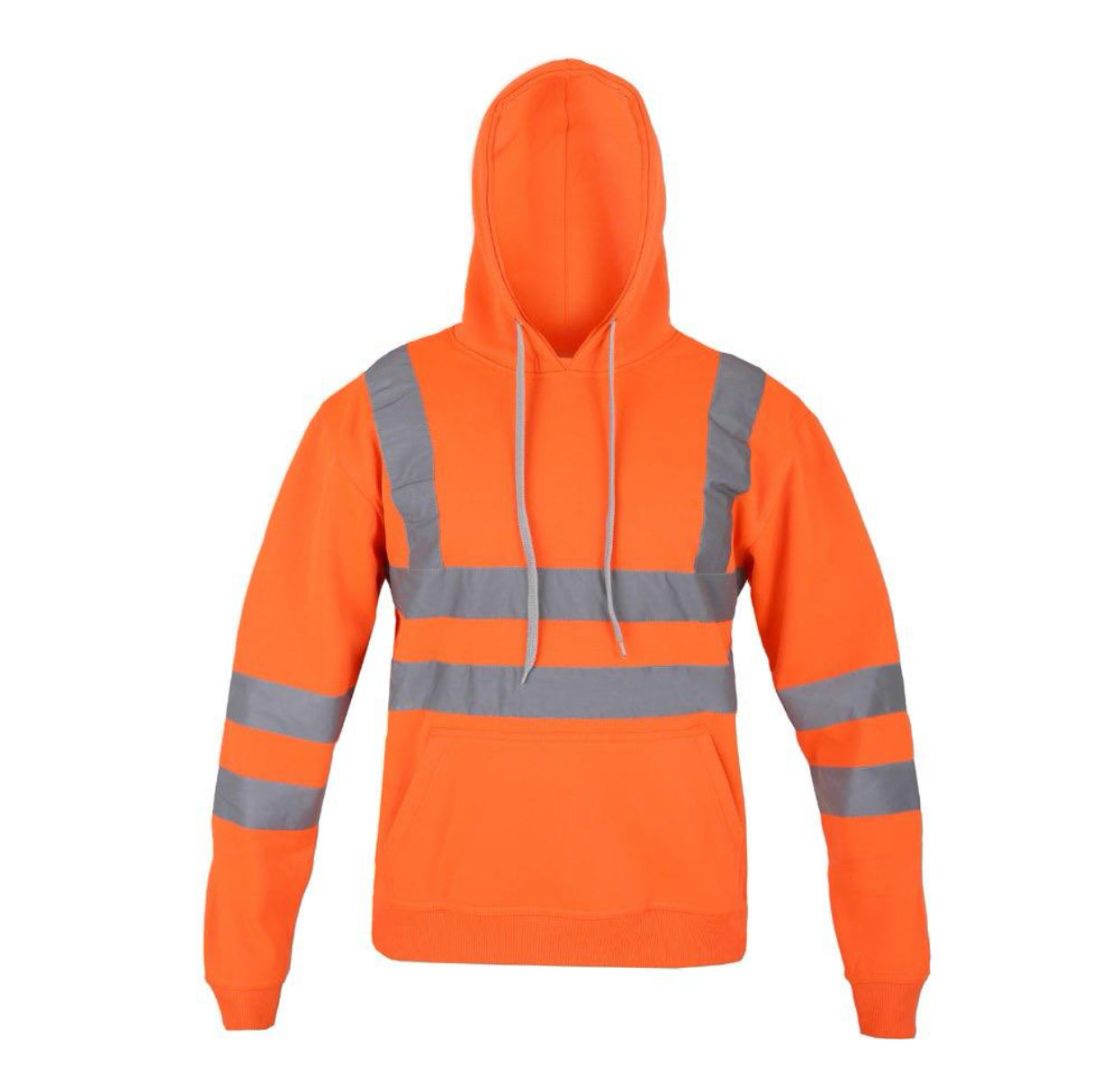 HI VIZ VIS HIGH VISIBILITY JUMPER HOODIE WORK FLEECE PULLOVER HOODED SWEATSHIRT Menswear