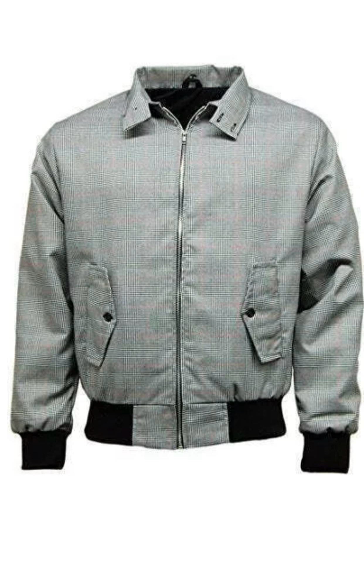 New Men's 'Prince of Wales' Check Harrington Jacket Coat Stylish