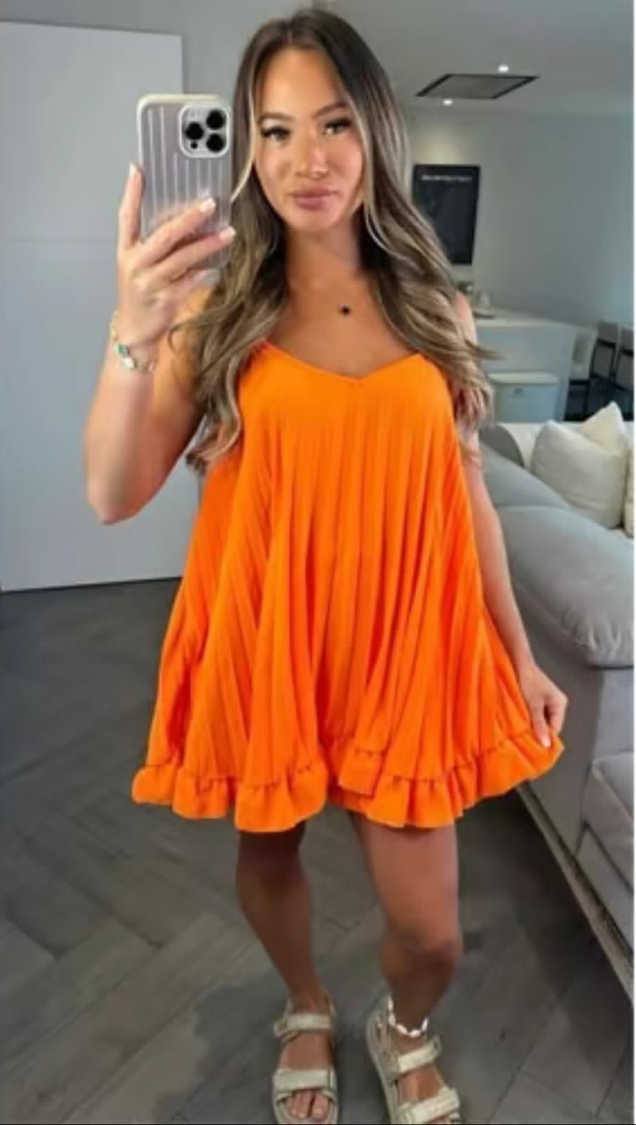 Pleated Short Vest Co Ord Set