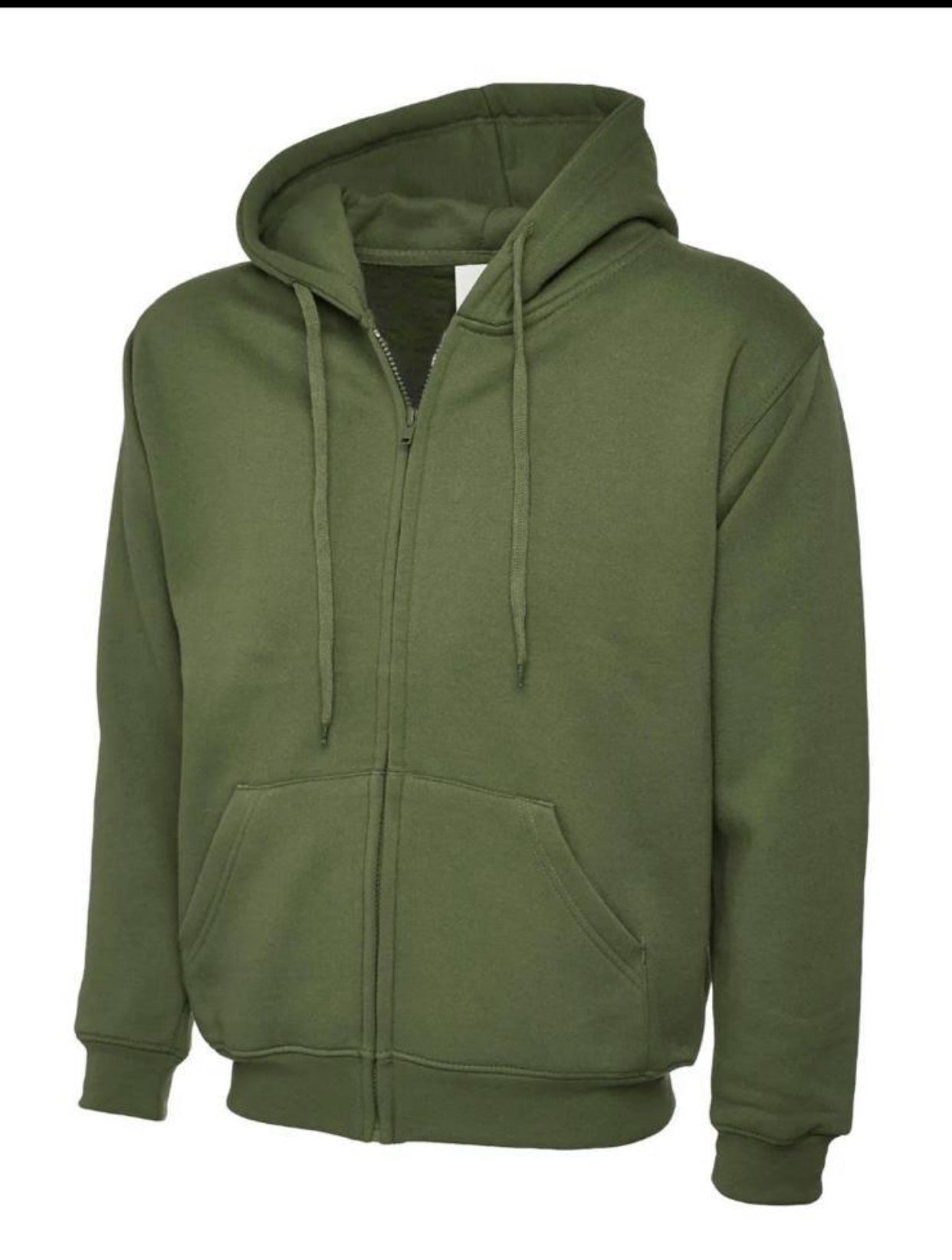 Mens Full Zip Up Plain Hooded Sweatshirt Hoodie Adult Fleece Zipper Hoody Top UK Menswear