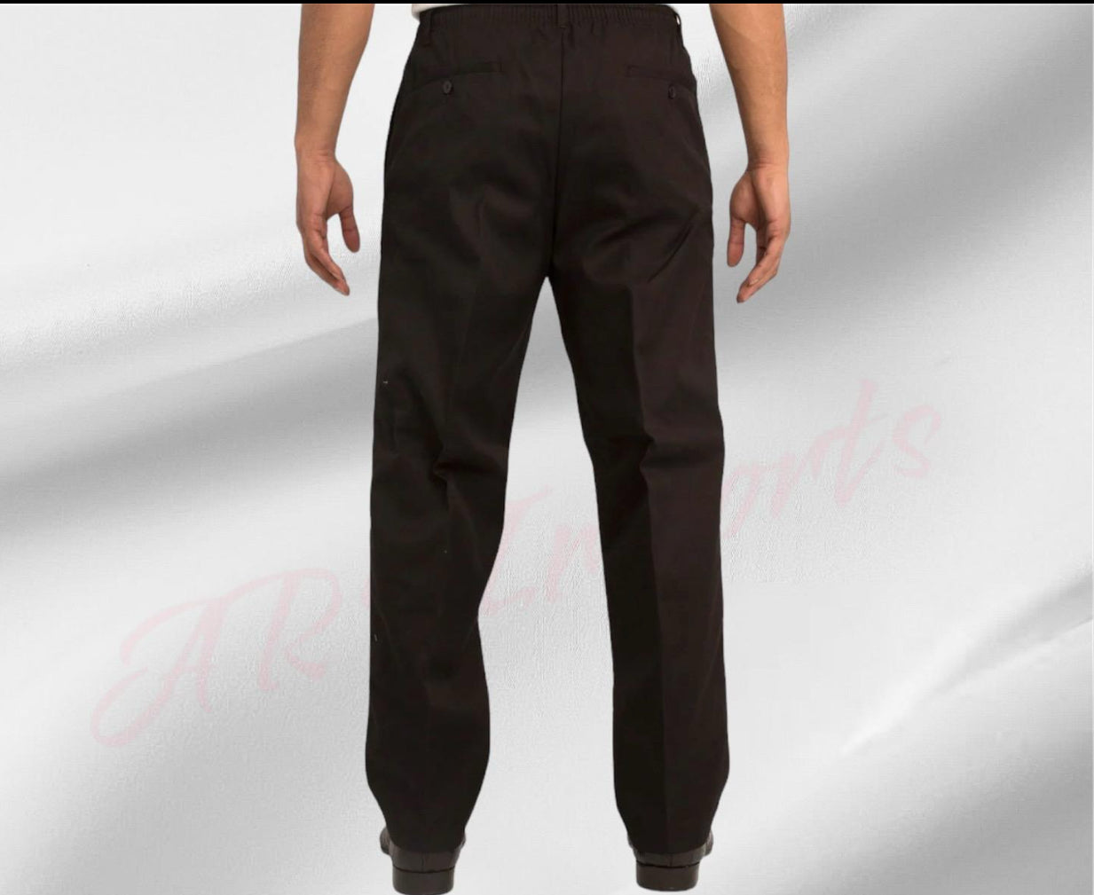 Mens Elasticated Waist Smart Casual Black Navy Rugby Trousers Pants Bottoms New Menswear