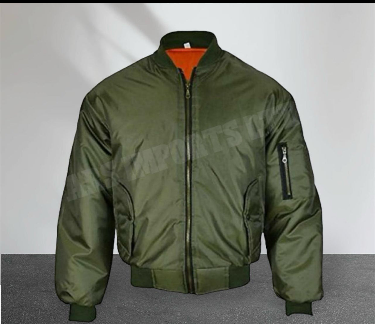 MENS BOMBER JACKET MA1 ARMY PILOT BIKER MILITARY SECURITY PADDED HARRINGTON COAT