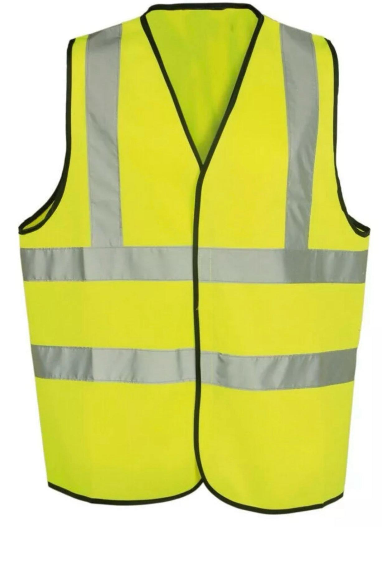 Men Hi Viz Vest High Vis Safety Waistcoat Yellow Orange Visibility Jacket