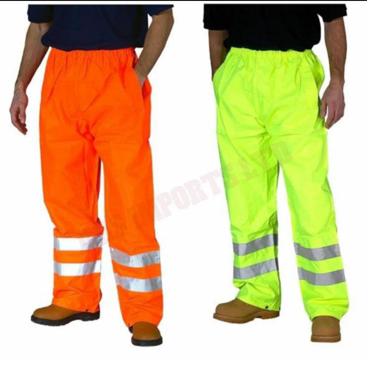 Hi Vis OVER TROUSERS VISIBILITY VIZ REFLECTIVE SAFETY WORK WEAR WATERPROOF PANT