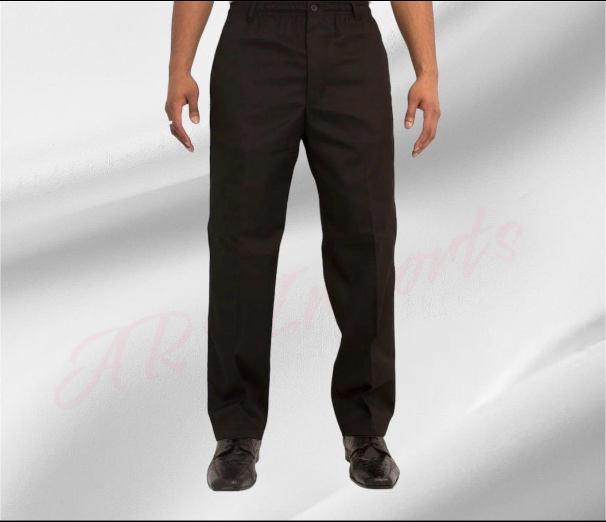 Mens Elasticated Waist Smart Casual Black Navy Rugby Trousers Pants Bottoms New Menswear