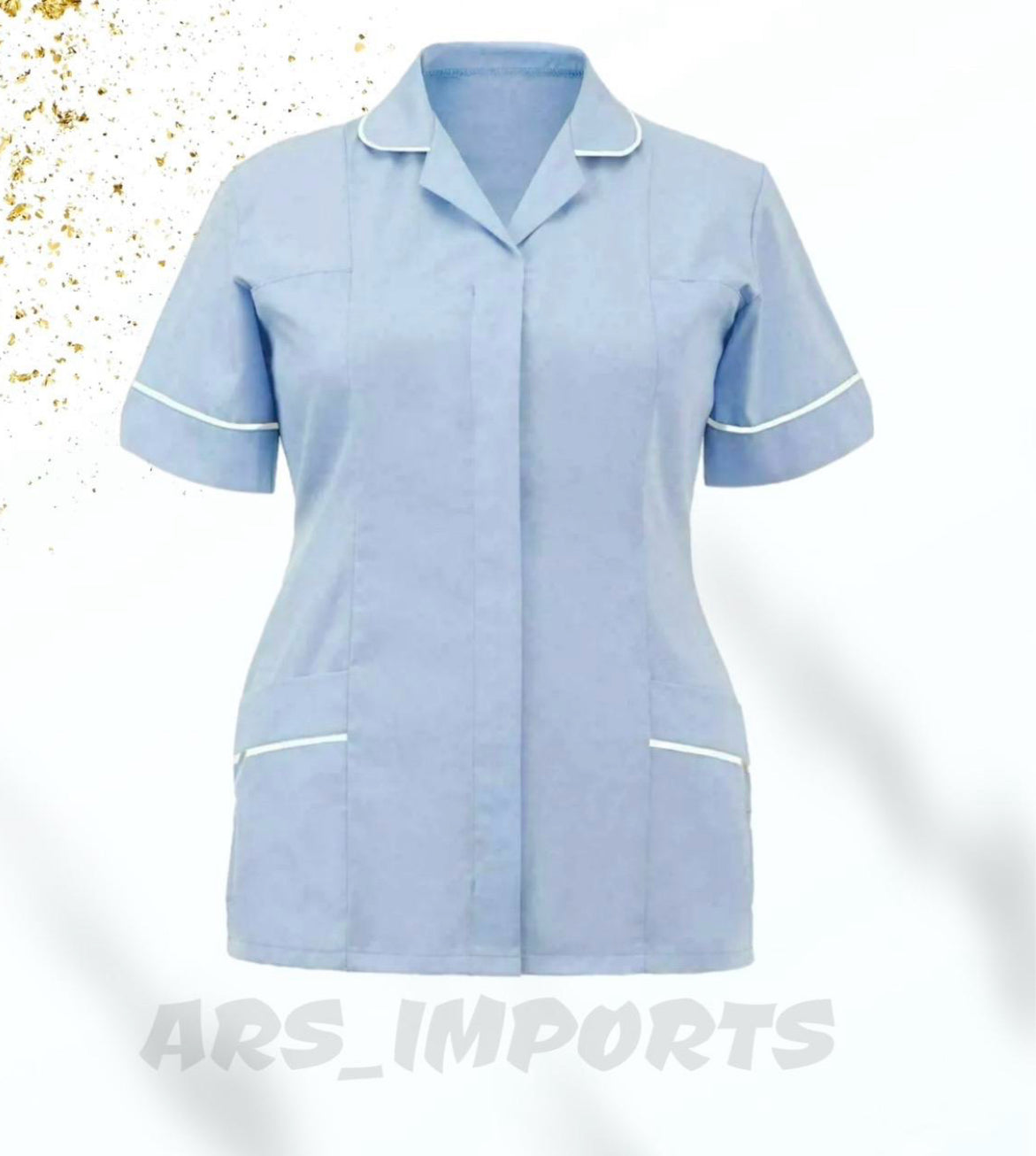 Womens Healthcare Hospital Medical Nurse Collared Ladies Tunic Dress Uniform Womenswear