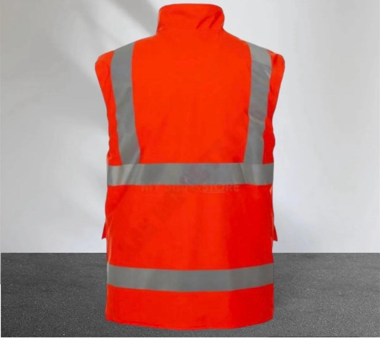 HI VIS VIZ BODY WARMER VISIBILITY FLEECE REVERSIBLE WATERPROOF GILET WAISTCOAT