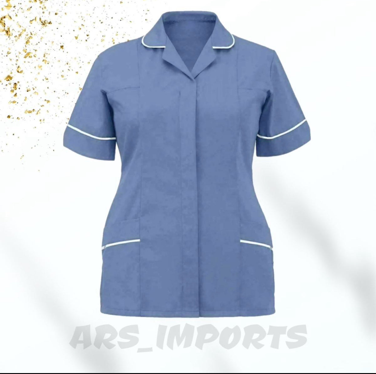 Womens Healthcare Hospital Medical Nurse Collared Ladies Tunic Dress Uniform Womenswear