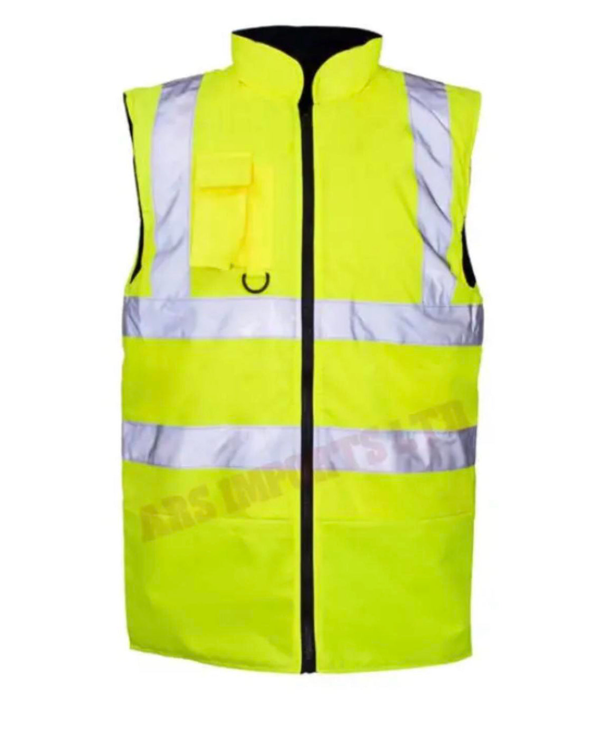 HI VIS VIZ BODY WARMER VISIBILITY FLEECE REVERSIBLE WATERPROOF GILET WAISTCOAT