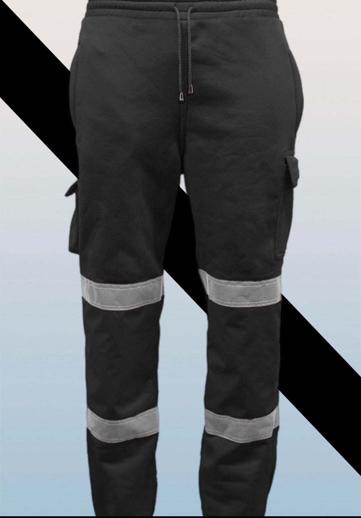 Mens Hi Vis Visibility Viz Safety Fleece Bottoms Work Wear Trouser Jogger Pants Menswear