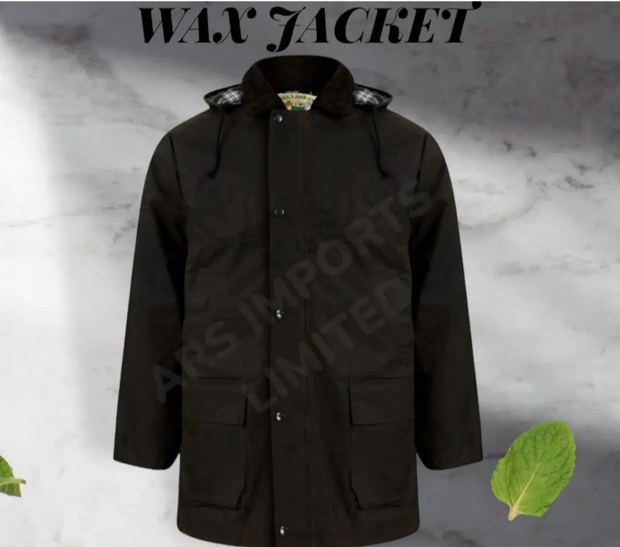 Mens Countryman Padded Cotton Wax Hooded Hunting Fishing Farming Jacket Top Coat Classic