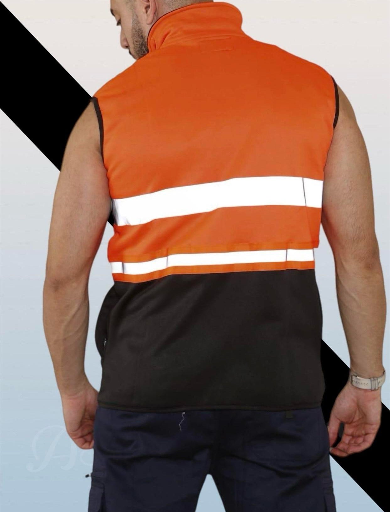 Mens Hi Viz Vis Reflective Soft Shell Body Warmer Gilet Vest Waistcoat Jacket Menswear
