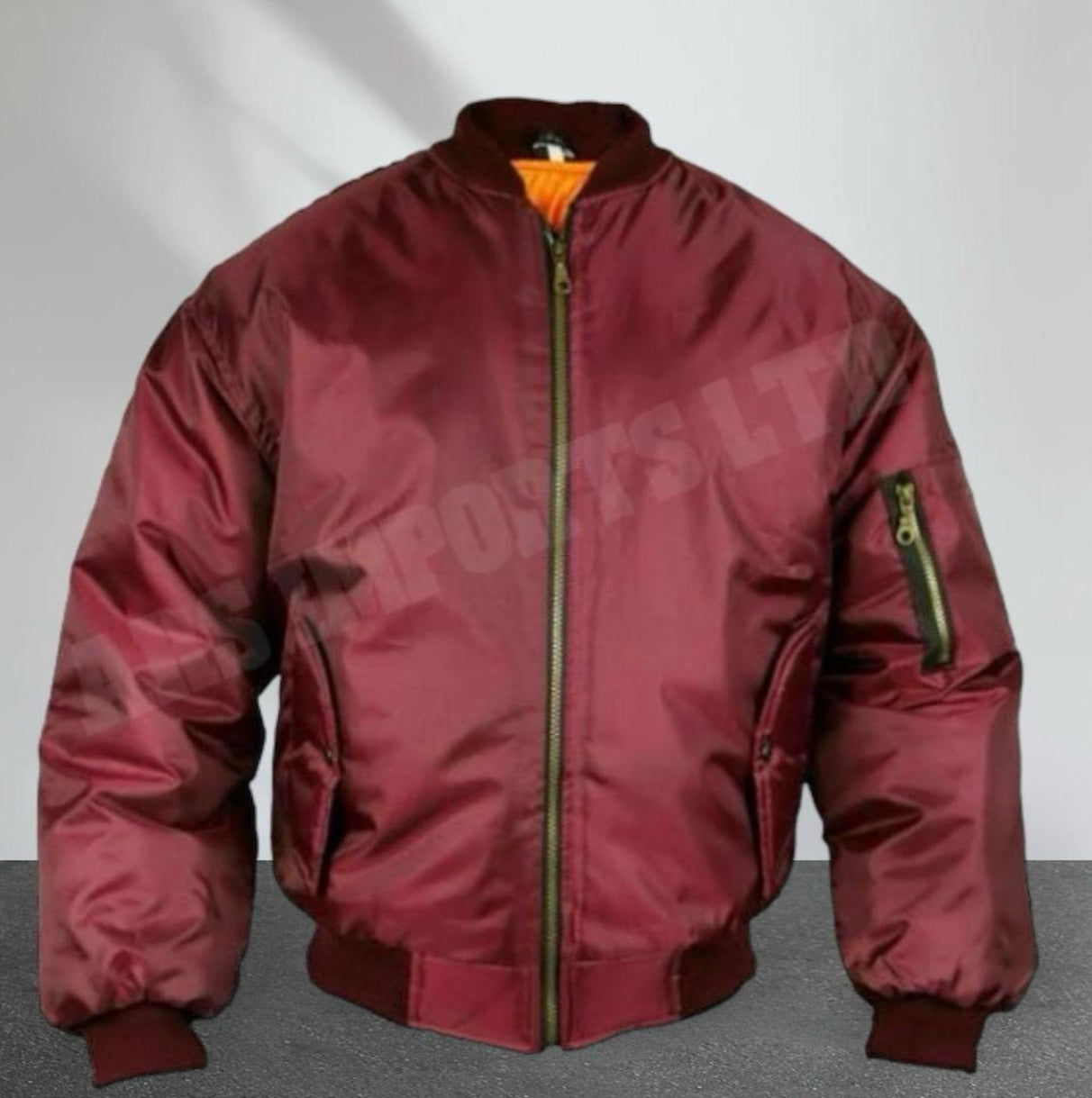 MENS BOMBER JACKET MA1 ARMY PILOT BIKER MILITARY SECURITY PADDED HARRINGTON COAT