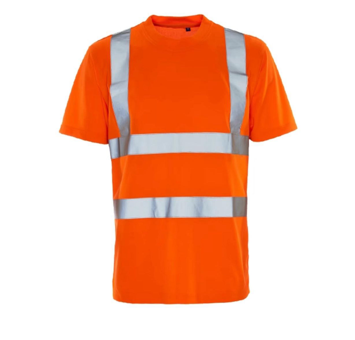 Hi Vis T Shirt Short Sleeve Security Work Wear Summer Breathable Top