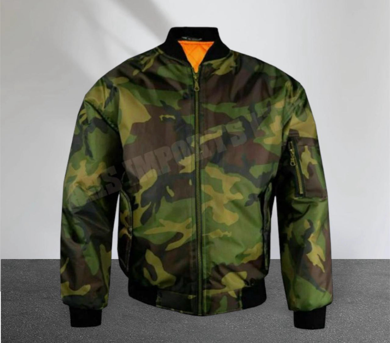 MENS BOMBER JACKET MA1 ARMY PILOT BIKER MILITARY SECURITY PADDED HARRINGTON COAT