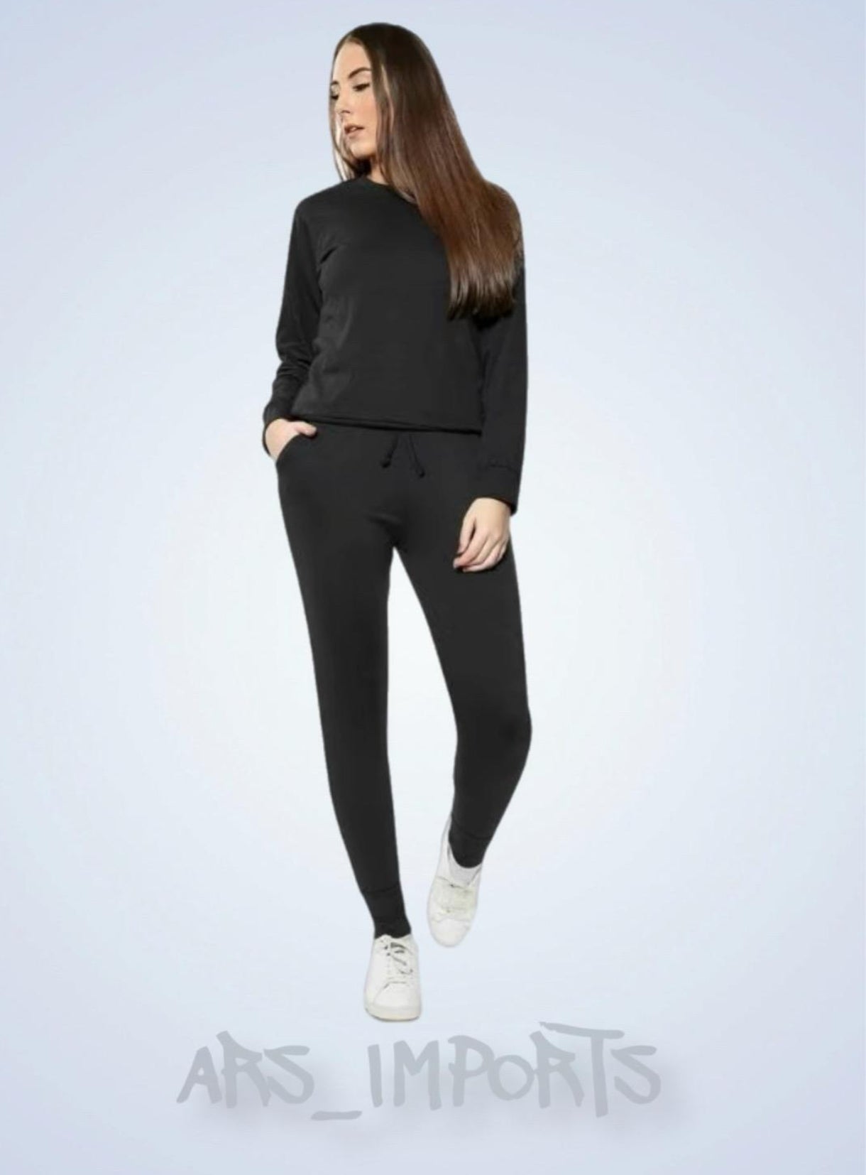 Womens Ladies Long Sleeve Plain Lounge Wear Set Casual Comfy Two Piece Tracksuit Womenswear