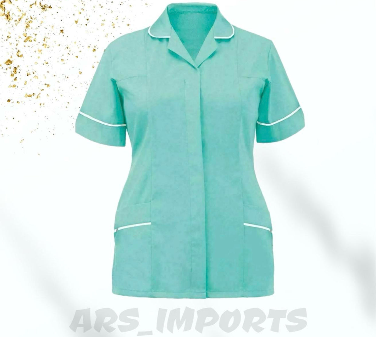 Womens Healthcare Hospital Medical Nurse Collared Ladies Tunic Dress Uniform Womenswear