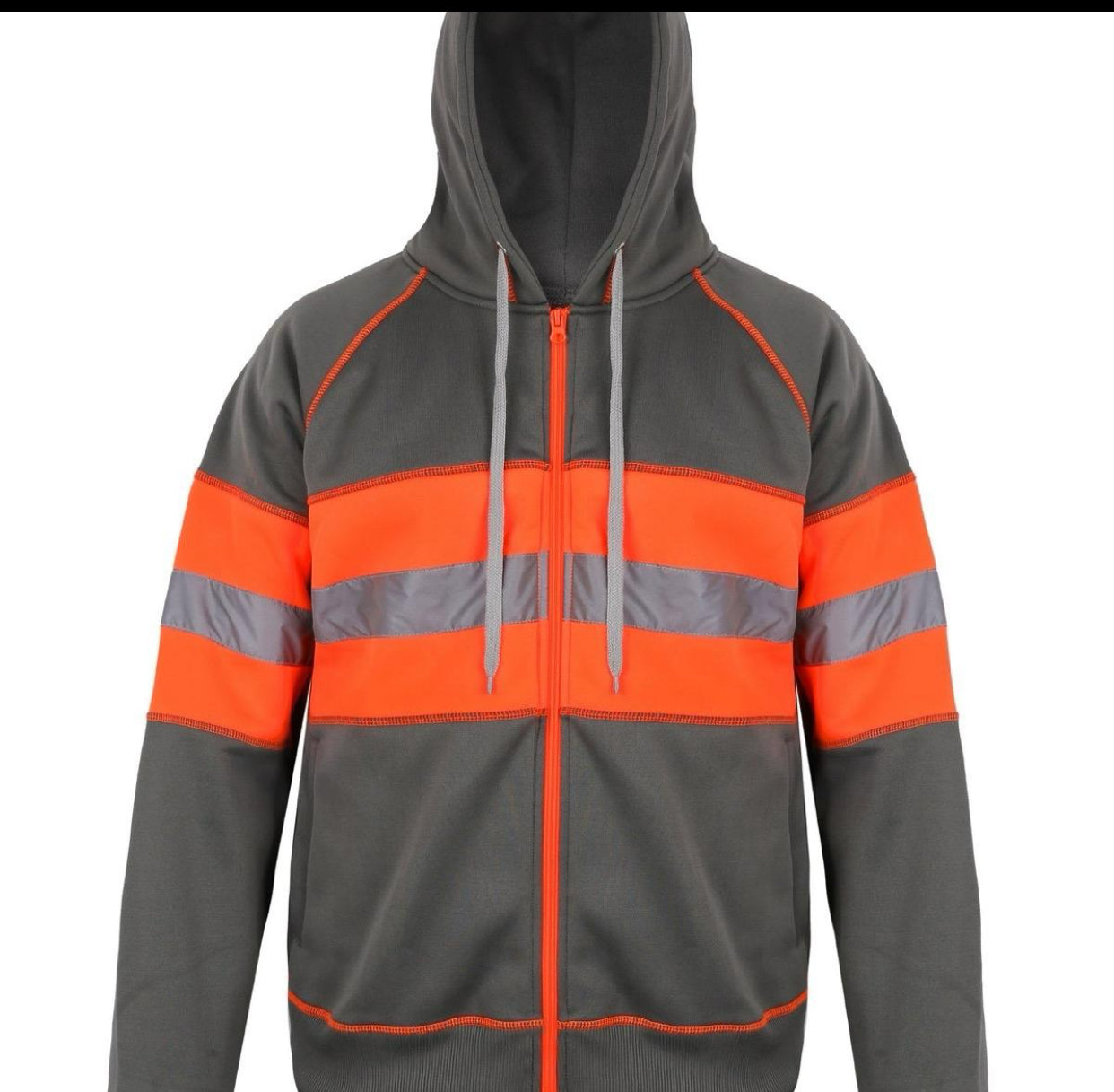 Mens Hi Vis Hoodie Zip Up Tracksuit Set Work Trousers Men Work Hoodies For Men Menswear