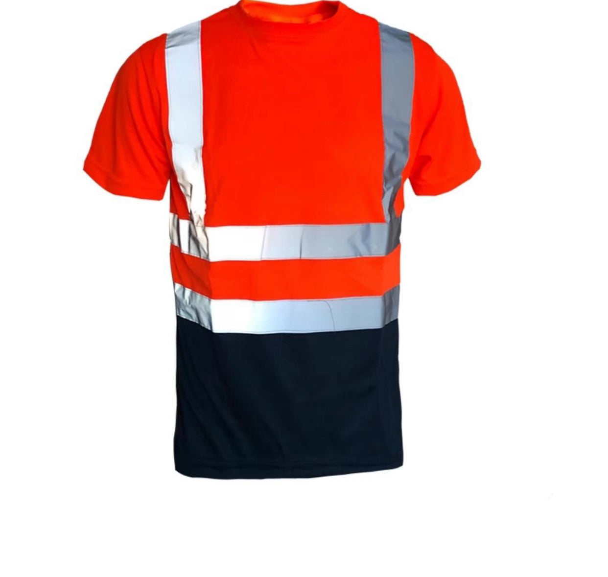 Hi Vis T Shirt Short Sleeve Security Work Wear Summer Breathable Top