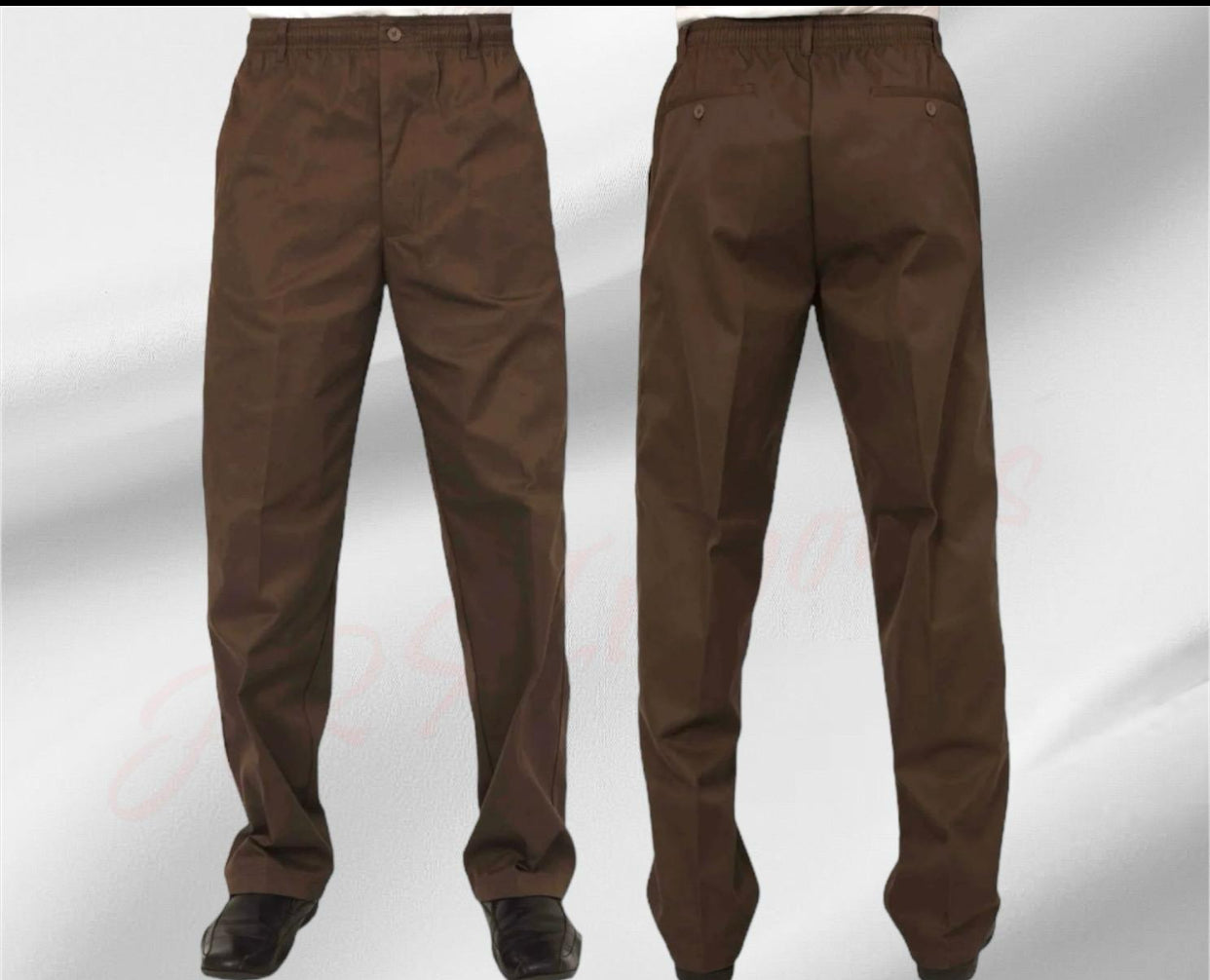 Mens Elasticated Waist Smart Casual Black Navy Rugby Trousers Pants Bottoms New Menswear