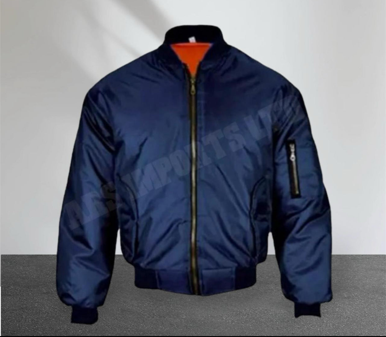 MENS BOMBER JACKET MA1 ARMY PILOT BIKER MILITARY SECURITY PADDED HARRINGTON COAT