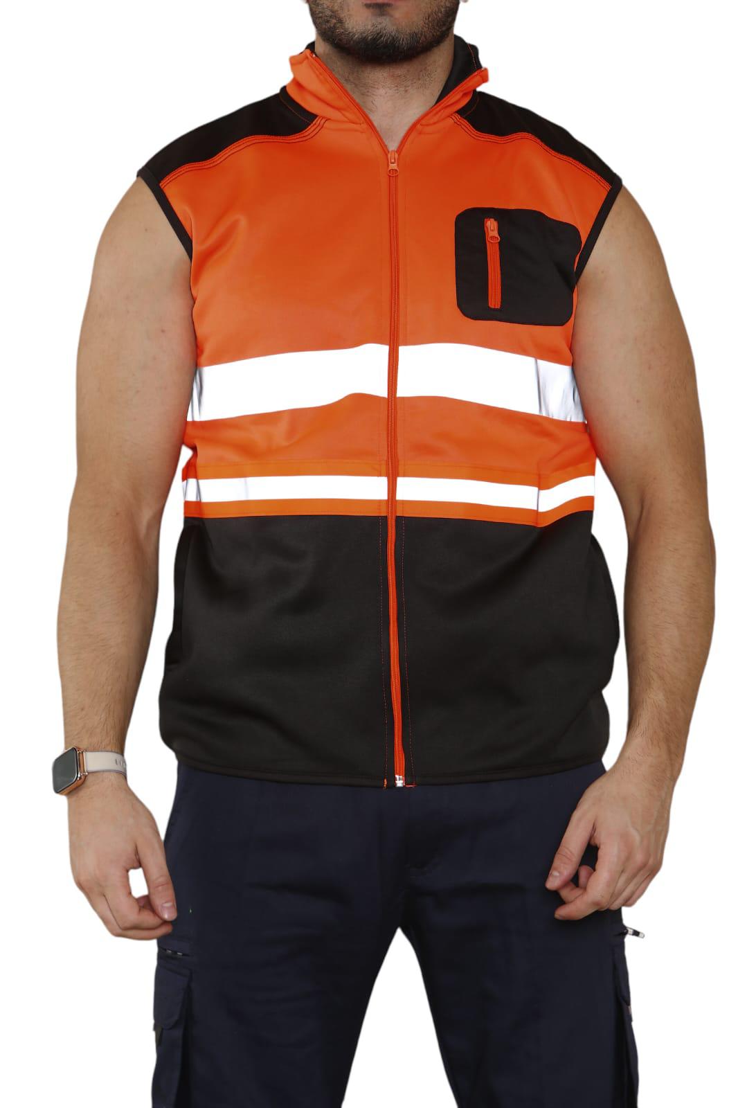 Hi Vis Viz Body Warmer Visibility Fleece Polyester Waterproof Gilet Waistcoat